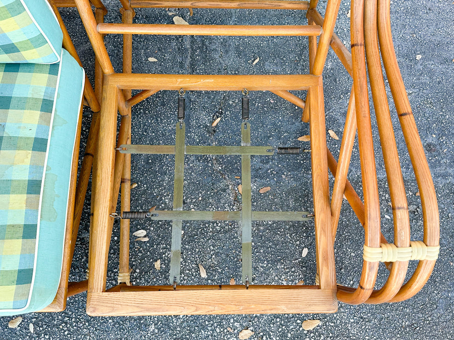 1940s Heywood Wakefield Three Piece Rattan Sofa