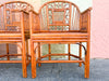 Pair of Tortoiseshell Rattan Brighton Style Chairs