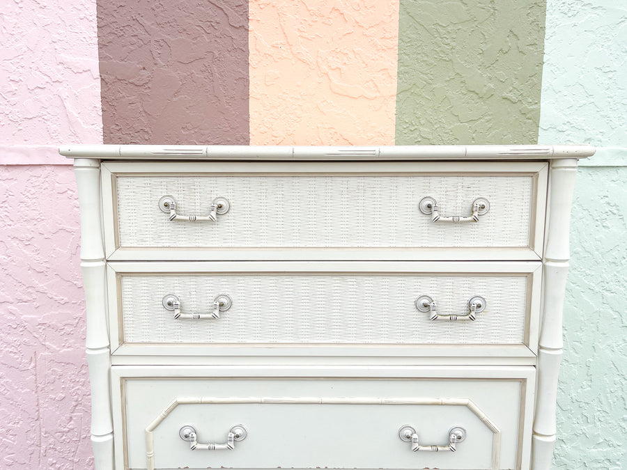 Faux Bamboo Tall Chest