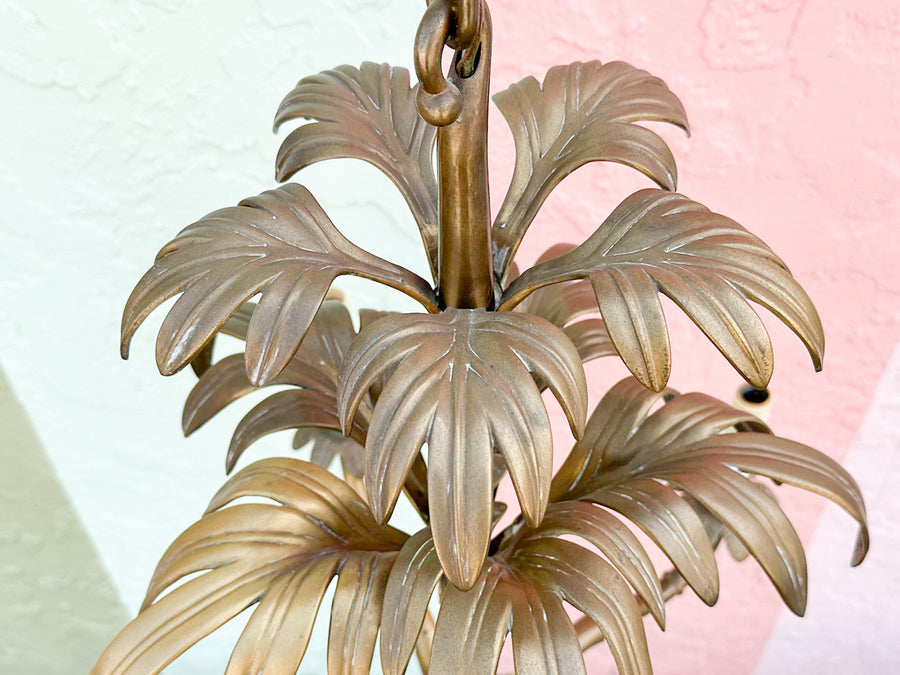 Fab Brass Palm Frond Chandelier