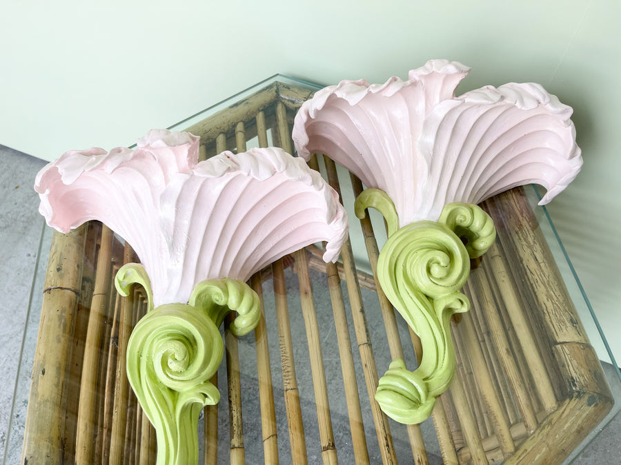 Pair of Flower Wall Pockets