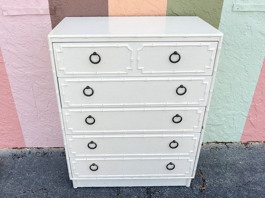 Palm Beach Faux Bamboo Tall Chest