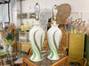 Pair of Plaster Palm Frond Lamps