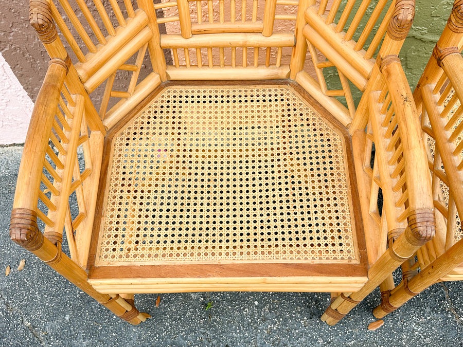 Pair of Brighton Style Rattan Chairs