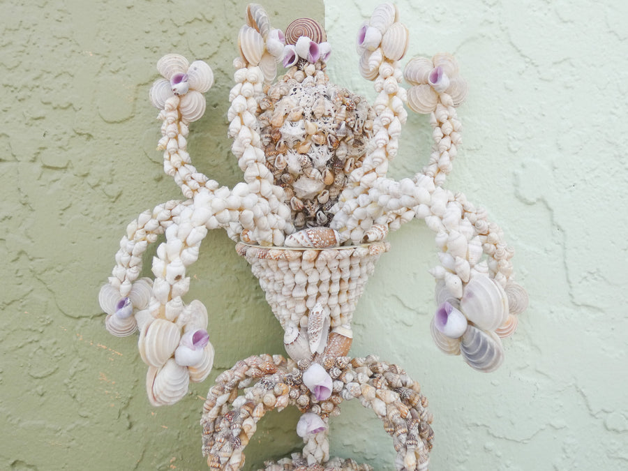 Pair of Shell Encrusted Wall Sconces
