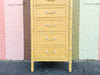 Thomasville Yellow Faux Bamboo Lingerie Chest