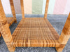 Pair of Rattan Wrapped Side Tables