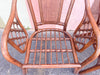 Set of Four Cane and Lattice Rattan Dining Chairs