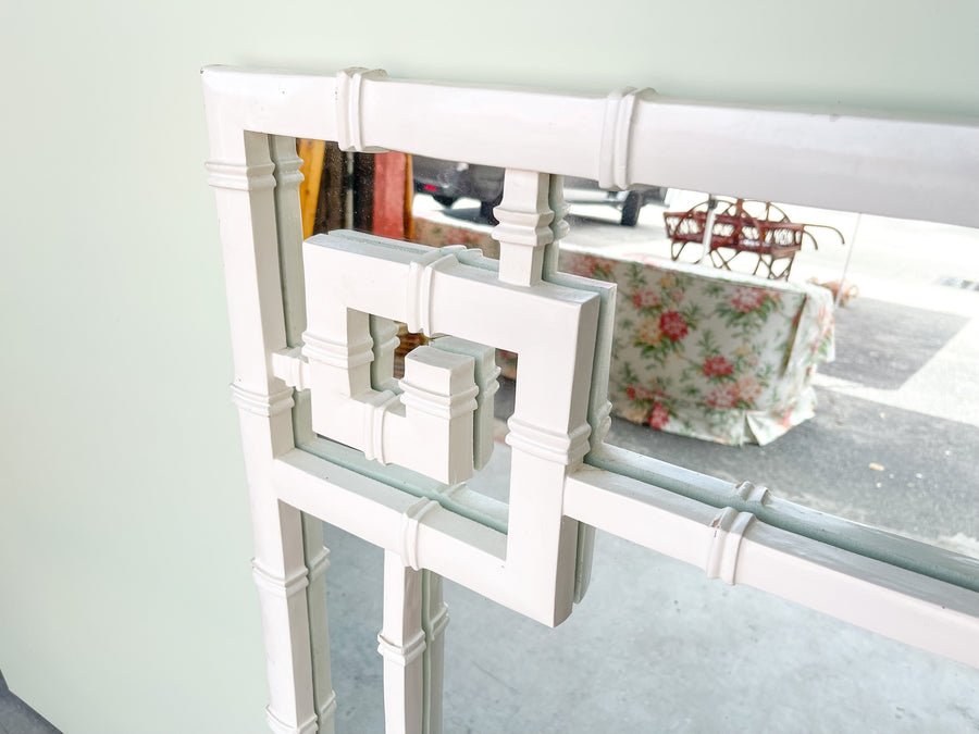 Faux Bamboo Greek Key Mirror