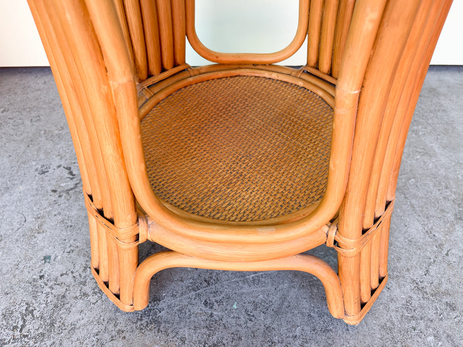 Pair of Island Whimsy Rattan Side Tables