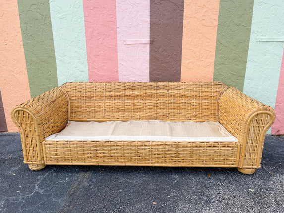 Ralph Lauren Woven Rattan  Sofa