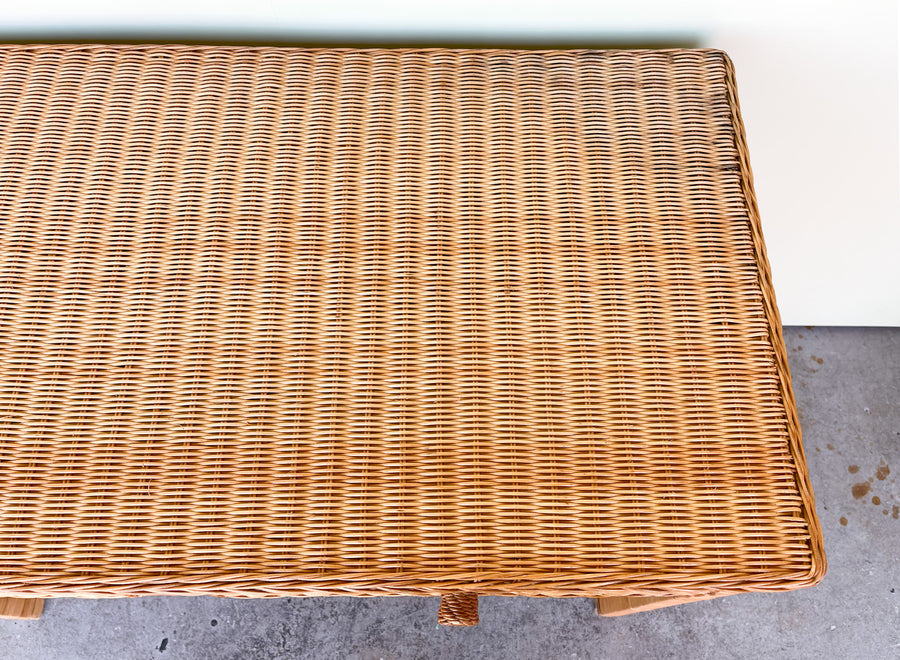 Island Style Wicker Wrapped Desk