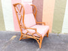 Rattan Chippendale Wingback Chair