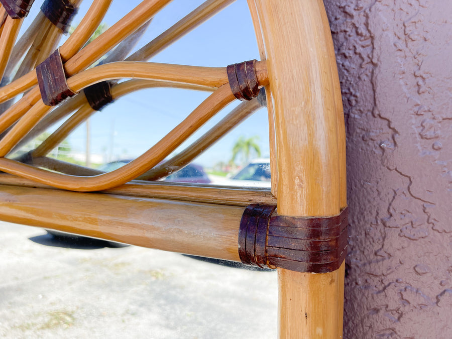 Huge Rattan Sunburst Mirror