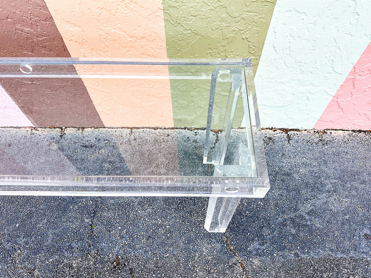 Glam Lucite Regency Console