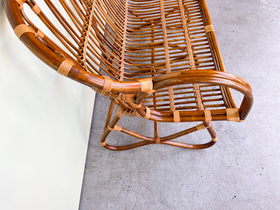 Albini Style Rattan Settee
