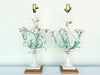 Pair of Cute Floral Tole Lamps