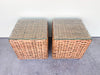 Pair of Bamboo Cube Side Tables