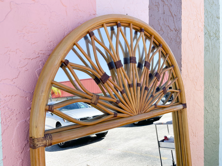 Huge Rattan Sunburst Mirror