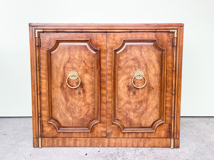Faux Bamboo Server with Brass Detail