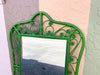 Palm Green Fiddlehead Rattan Mirror
