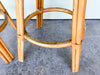 Pair of Braided Rattan and Wicker Bar Stools