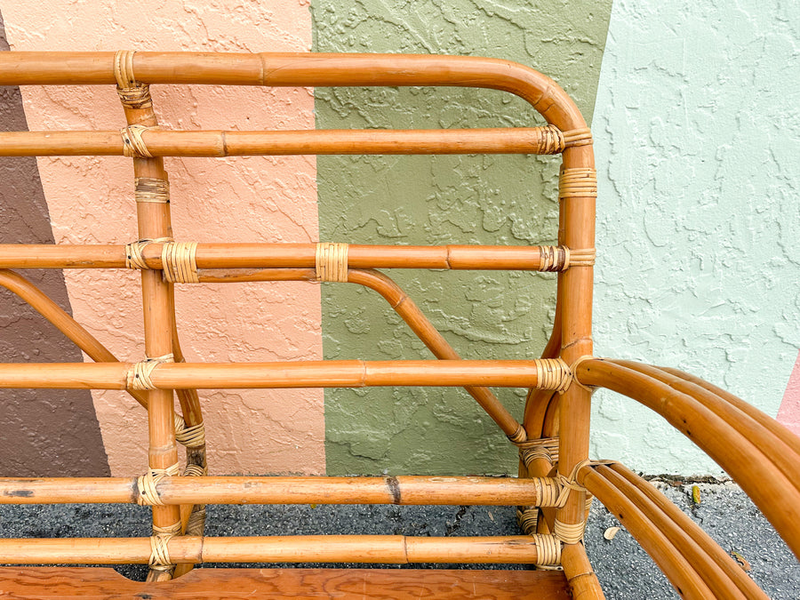 Horseshoe Style Rattan Sofa