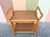 Old Florida Rattan Bar Cart with Removeable Tray