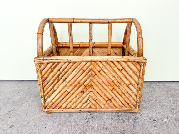 Large Old Florida Bamboo Basket