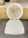 Set of Four Faux Bamboo and Cane Side Chairs