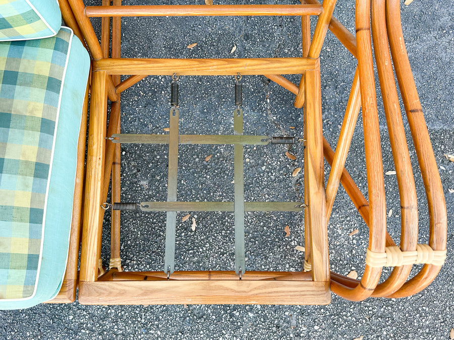 1940s Heywood Wakefield Two Piece Rattan Loveseat