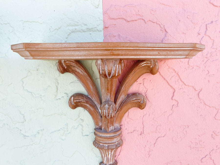 Pair of Italian Wooden Wall Shelves