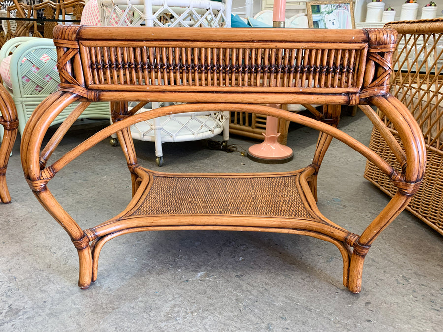 Pair of Rattan Side Tables