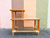 Two Tier Rattan Side Table with Laminate Top