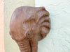 Carved Wood Elephant Wall Sconce