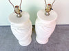 Pair of Palm Leaf Plaster Lamps