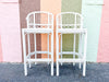 Pair of Brighton Style Rattan Bar Stools