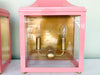 Pair of Modern Pink Pagoda Outdoor Sconces