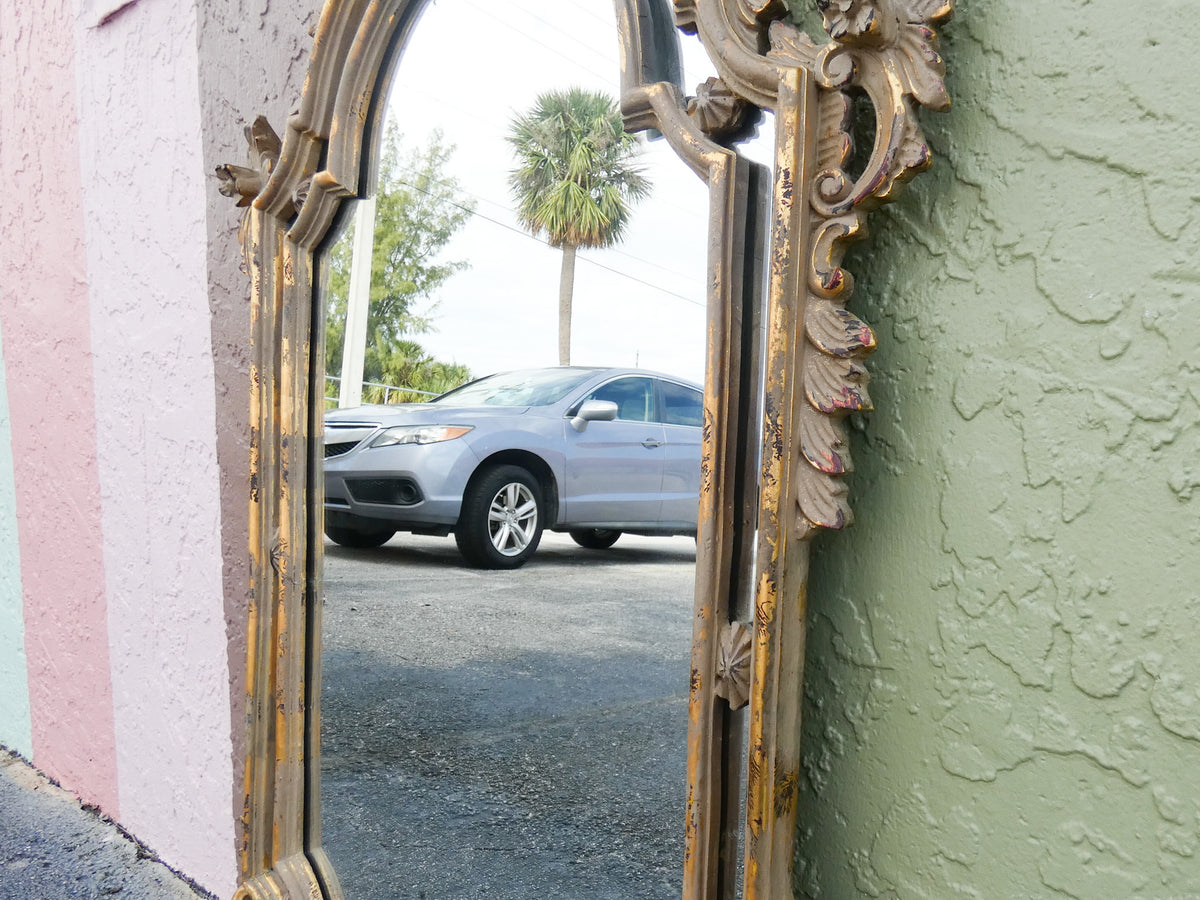 Floral Shell Motif Mirror