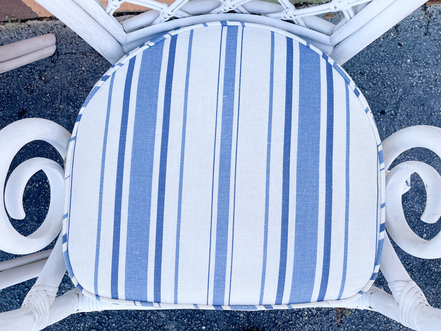 Pair of Island Whimsy Rattan Balloon Back Chairs