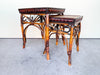 Pair of Bent Rattan Nesting Tables