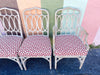 Set of Six Rattan McGuire Style Cathedral Dining Chairs