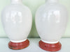 Warehouse Wednesday Sale: Pair of Large White Ceramic Ginger Jar Lamps