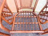 Set of Four Cane and Lattice Rattan Dining Chairs