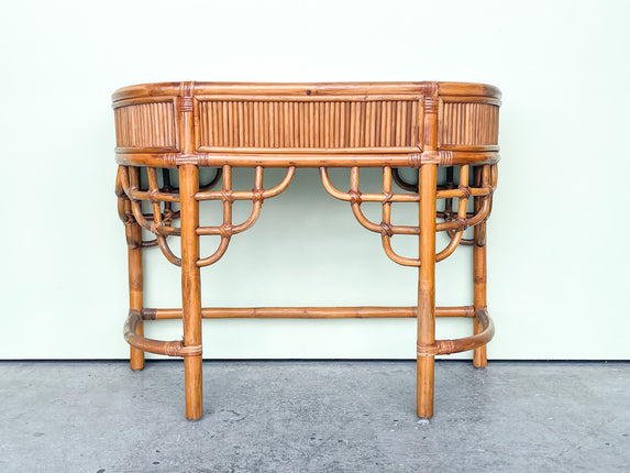 Petite Rattan Demilune