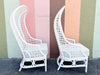 Pair of Fab Hooded Rattan Chairs