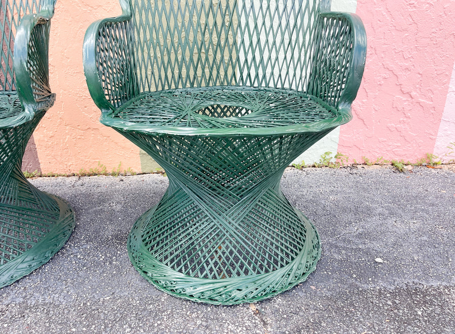Pair of High Back Webspun Chairs