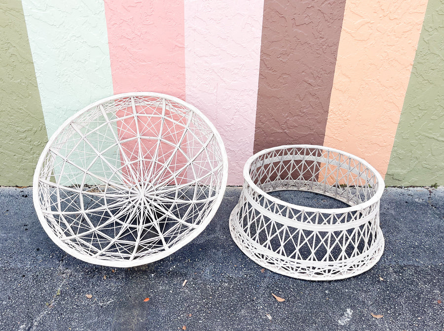 Pair of Fab Webspun Papasan Chairs