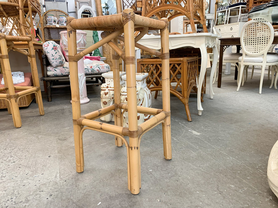 Set of Three Palecek Bamboo Bar Stools