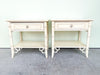 Pair of Thomasville Faux Bamboo Nightstands